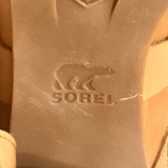 Sorel Nadia Buckle Bootie Sandals in Camel Sz 7.5 M Leather Strappy Open Toe - Picture 8 of 11